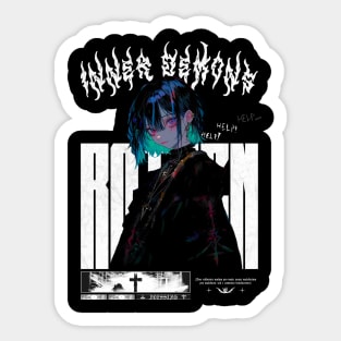 Inner Demons Anime Girl Sticker